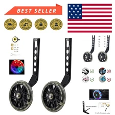 Flash Silent Training Wheels for Kids - Compatible with 12-20 Inch Bicycles