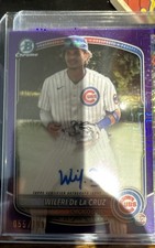 2025 Bowman Chrome - Mega Box Chrome Prospect Mojo Autographs Wilfri De La Cruz