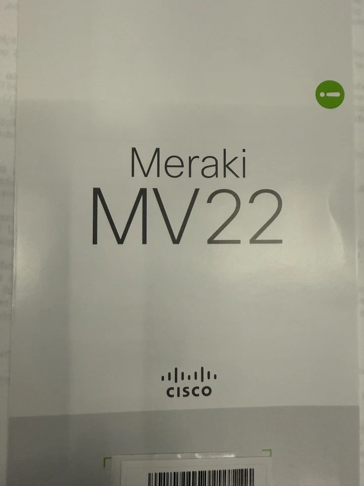 Cisco Meraki MV22-HW Indoor Verifocal IP Security Dome Camera Unclaimed - Image 3 of 3