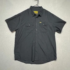 Dixxon Flannel Company Form & Function Work Shirt Mens Black SS Button Up XL