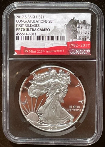 2017-S $1 SILVER AMERICAN EAGLE Congratulations Set NGC PF70 First Releases 6965