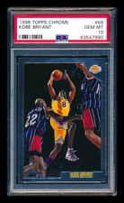 1998-99 TOPPS CHROME #68 KOBE BRYANT LOS ANGELES LAKERS HOF PSA 10 GEM MINT!