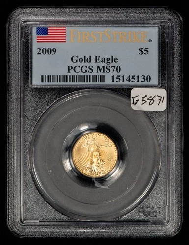 2009 G$5 1/10 oz Gold American Eagle - First Strike - PCGS MS 70 - SKU-G5871