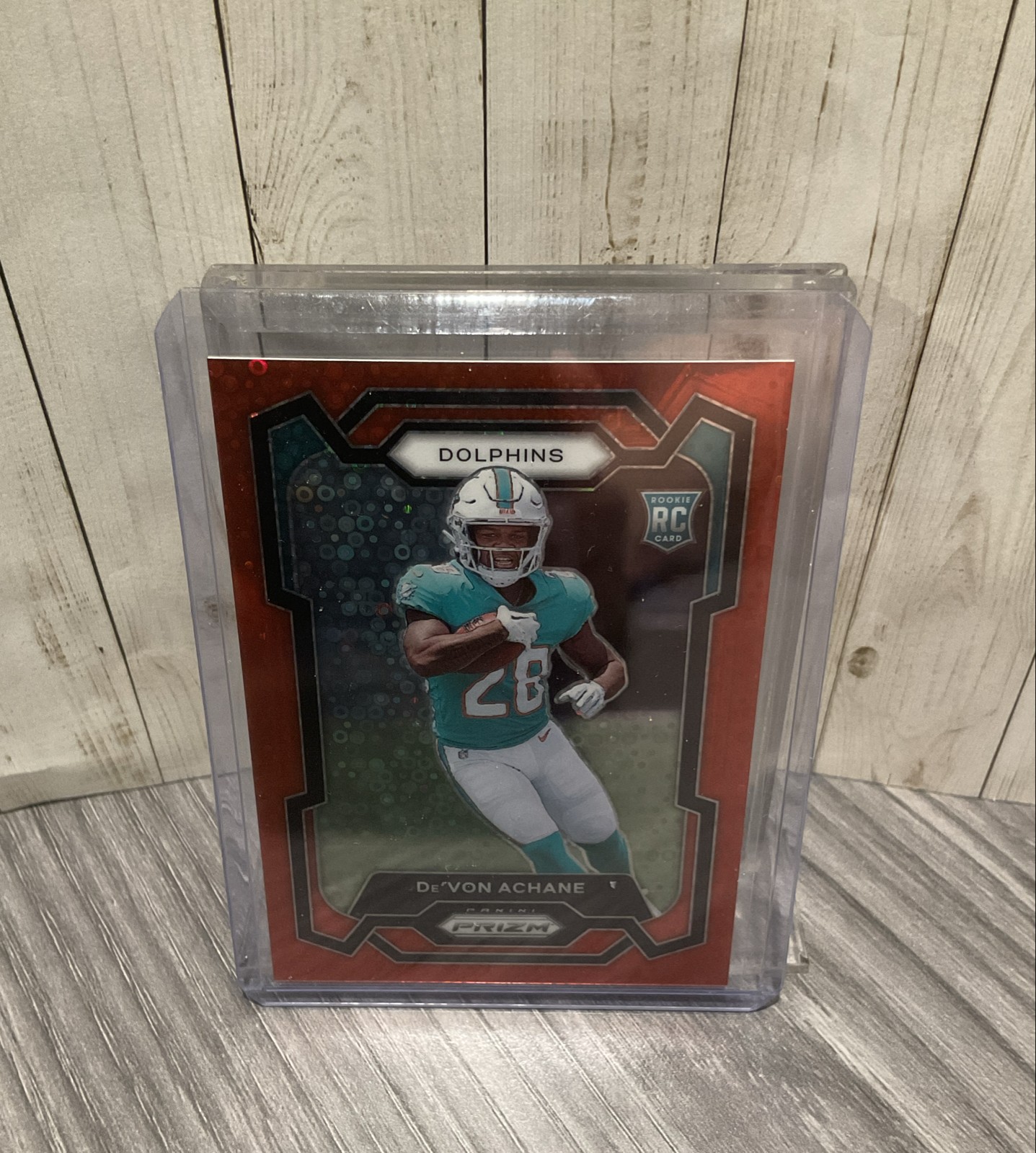 2023 Panini Prizm - Rookies De'Von Achane #365 Red No Huddle Prizm /70 (RC) FB1