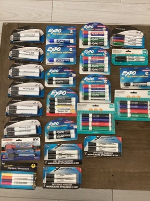Huge Bulk Lot of Packs Dry Erase Markers - new