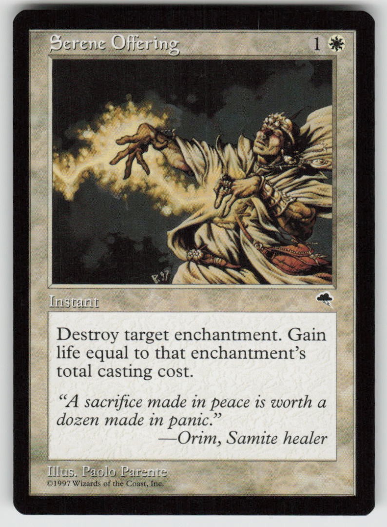 Serene Offering Uncommon Tempest 40 MTG Lightly Played