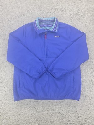 Patagonia Jacket Mens Large Blue Reversible Snap-T Glissade Pullover Sweatshirt
