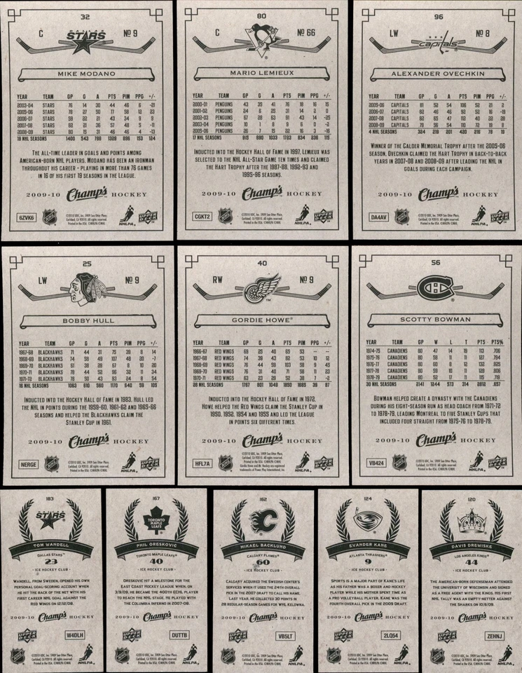 2009-10 Upper Deck Champs Hockey Complete Your Set #1-580 You Pick! - Image 2 of 2