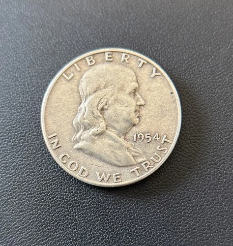 1954-D Franklin Half Dollar - 90% Silver - Circulated - Very Fine