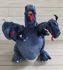 Folkmanis Puppet Three Headed Dragon Plush Stuffed Animal Blue