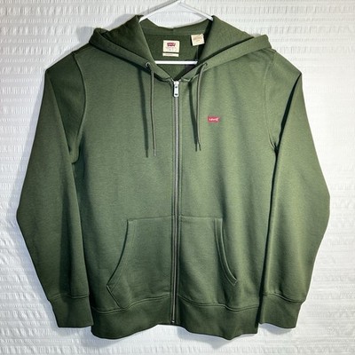 Levi's Everyday Full Zip Hoodie Sweatshirt Jacket Olive Green S NWT Womens