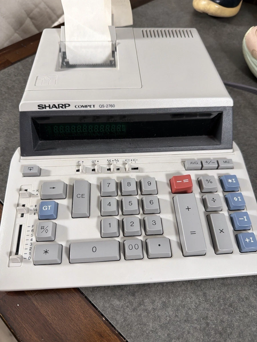 Sharp Compet QS-2760H Electronic Printing Calculator 12-Digit Tested - View #9