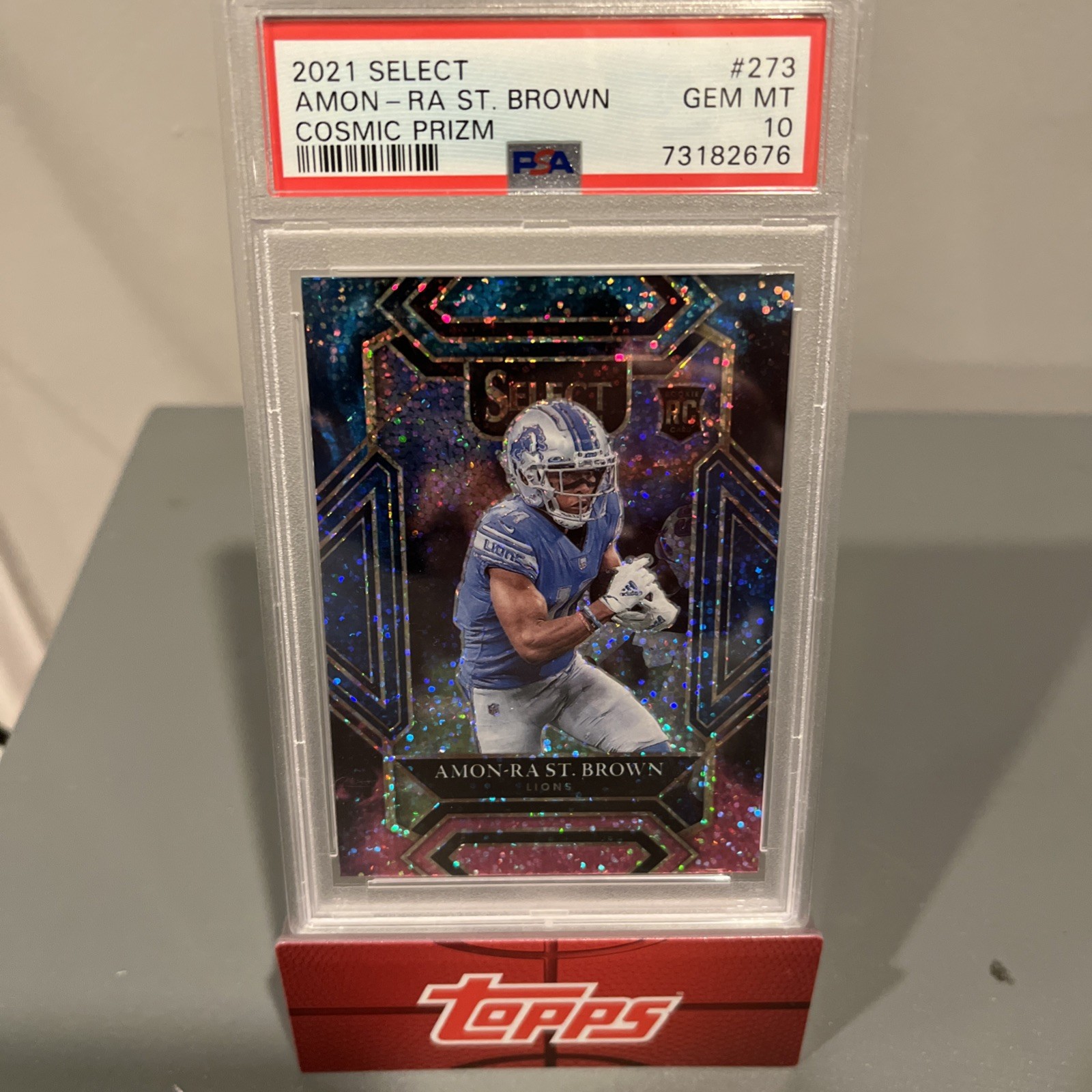 2021 Panini Select - Club Level Amon-Ra St. Brown #273 Cosmic Prizm (RC)