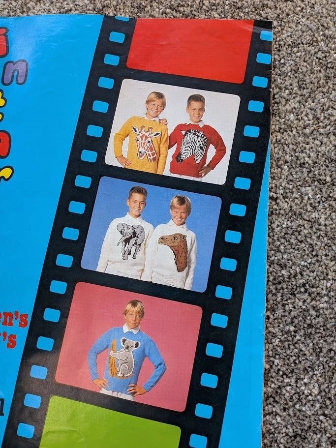 Wild Animals - 5 Knitting Patterns Gary Kennedy - Intarsia Sweater 4 ply 24"-44" - Image 2 of 2