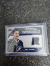 2021-22 Upper Deck Series 2 Rookie Threads Zach Werenski Card# RT-ZW. rookie card picture