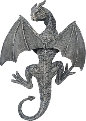 #ad #ad Dragon Winged Gargoyle Fence Hanger Outdoor Wall Decor Detailed Fence Topper Ha $99.00