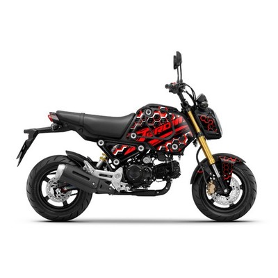 Red Hex Exterior Graphic Wrap Sticker For Honda GROM MSX125 2021-2023 22