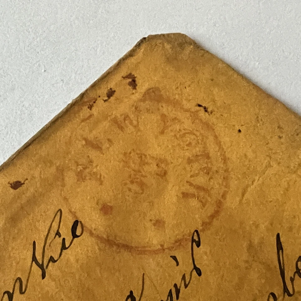 RARE 1870's COVER RED DUPLEXED STARS NY CANCEL TO BROMBERG, BACKSTAMPED AUSG. - Image 2 of 4