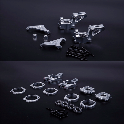 Metall Vorderseite & Rückseite Rad Nabe Träger Kit für 1/5 HPI BAJA 5B 5T 5SC SS - Bild 4 von 4