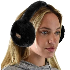 C.C Soft Winter Warm Adjustable Furry Headband Ear Warmer Earmuffs