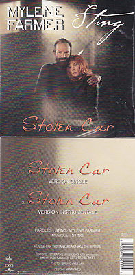 CD CARTONNE CARDSLEEVE 2T MYLENE FARMER ET STING STOLEN CAR NEUF SCELLE 2015