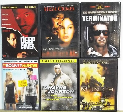 ACTION ADVENTURE DRAMA DVD movies Lot #M726 FREE US S/H Aniston Goldblum  Judd