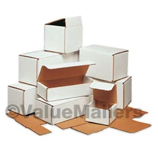 150 - 9 x 4 x 4 White Corrugated Shipping Mailer Packing Box Boxes 100 % USA