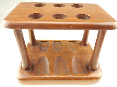 Vintage Built Rite Manufacturers Pick A Pipe Holds 6 Solid Walnut ...