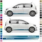 Wunschtext Seitenstreifen passend für Volkswagen / VW Up in Wunschfarbe