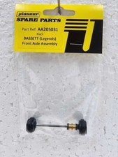 Pioneer AA205031 Legends Front Axle Assembly Black Bassett 1/32 Slot Car Part