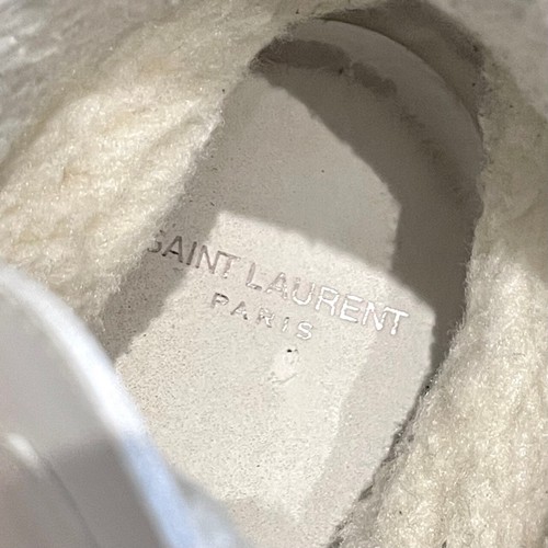 Saint Laurent Paris White Shearling High-top Sneakers - size 39 IT - 9 US - Picture 11 of 11