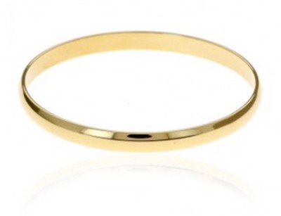 Bracelet Demi-Jonc Plaqué Or 18 Carats - Diamètre 7 Cm - Marque Bijouxia - Neuf Avec Étiquette