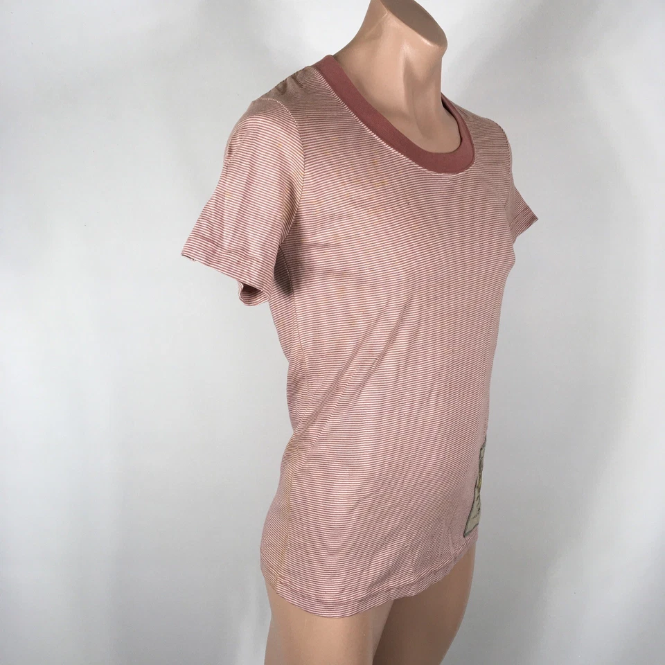 Camiseta Top De Colección Esprit Reseed Live Product Micro Rayas SS Cuello Redondo S Rosa Foto 4 de 4