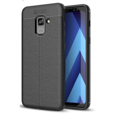 ^ Skin LUX Back Case Leder-Imitat Schutzhülle Xiaomi Redmi Note 5A Prime Schwarz