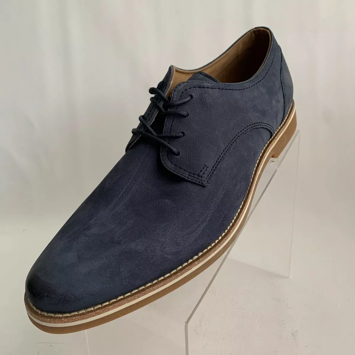 Aldo Mens Derby Blue Leather Plain Toe Lace Up Shoes 2 Sizes NEW