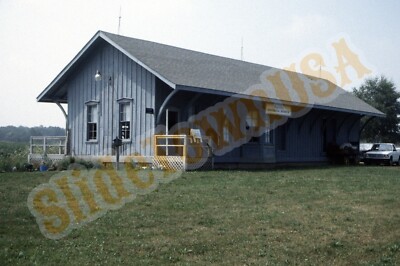 Vtg Train Slide Railroad Station Depot Mayville MI Y1D187