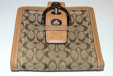 Coach Canvas Leather Bi-Fold Wallet - w/ coin pocket - Very Nice