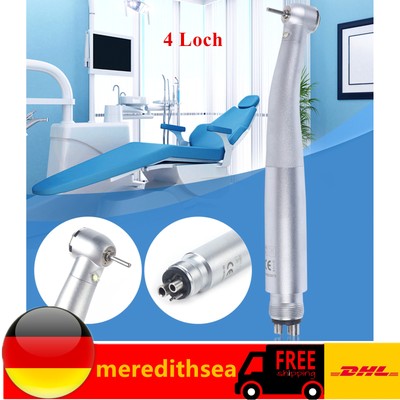 Dental LED Fiber Optic E-Type Turbine High Speed Handpiece Handstück 4 Loch NEU