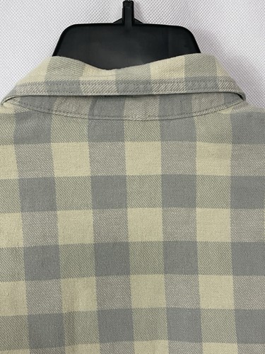 Harley-Davidson Flannel Shirt Women's XL Long Sleeve Plaid Cotton Tan Gray - Picture 13 of 17