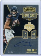 2020 Panini Contenders Draft Class Rookie Auto #DC-CKM Cole Kmet #07/20