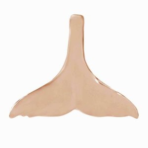 Authentic Freedom Joy Whale Tail 14K Rose Gold Plated Pendant Necklace For Women's