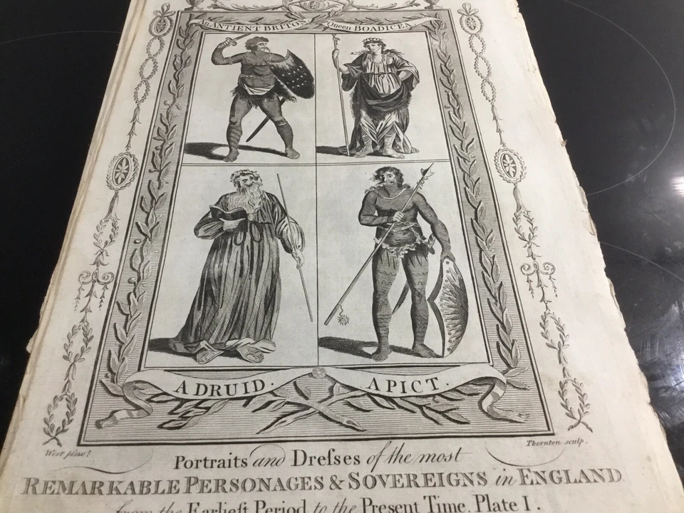 Six Antique Engraved Plates C 1783 From New History Of England By Edward Barnard - Image 3 of 4