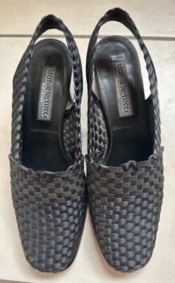 Daniele Tucci Schuhe Gr 40 Schwarz Damenschuh Schuhe modern echt Leder Italy