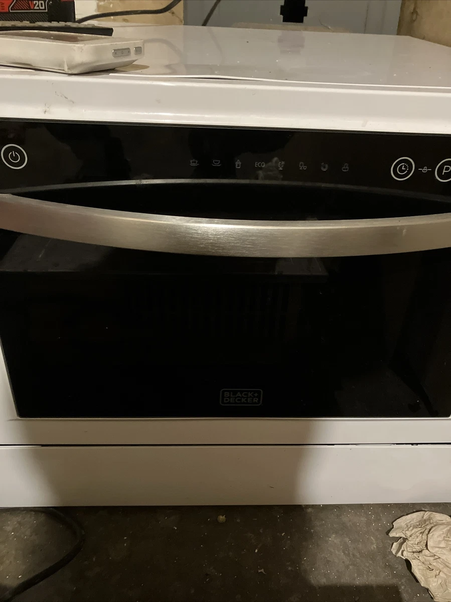 BLACK DECKER BCD6W Compact Countertop Dishwasher 6 Place Settings