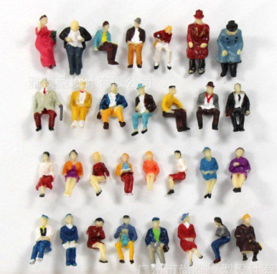 50 Stück sitzend bemalte Passagier Figuren HO 1:87 Scale sitzende Menschen