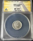 1897-s Barber Dime , ANACS  EF45, Details, Extra Fine, Key Date