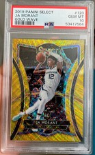 2019 Panini Select Ja Morant #120 Premier Gold Wave Rookie PSA 10 Gem RC Pop 16