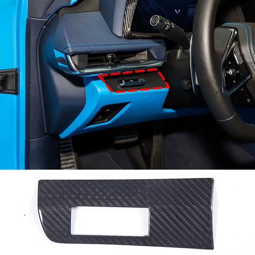 Steering Wheel Left Slot Decorative Frame Trim Dry Carbon For Corvette C8 2020+ - Foto 1 di 7