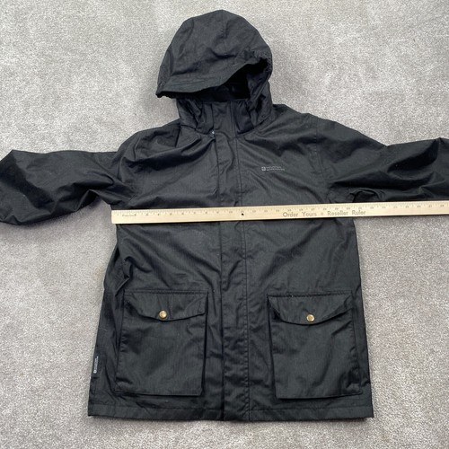 Mountain Warehouse Full Zip Up Hooded Waterproof Jacket Youth Size 13 Black - Picture 6 of 14