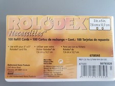 rolodex necessities 100 Karteikarten NEU Orginal verpackt 67585AS